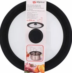Glasdeckel mit Silikonring 28cm ALPINA
