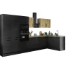 Küchenblock mit E-Geräten CORNWALL (Ecke-Backofen-Kühlschrank-Mikrowelle-Apotheker) IV