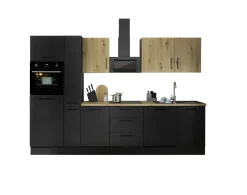 Küchenblock mit E-Geräten CORNWALL (Zeile-Backofen-Geschirrspüler-Kühlschrank-Apotheker) VI