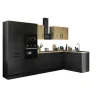 Küchenblock mit E-Geräten CORNWALL (Ecke-Backofen-Kühlschrank-Mikrowelle) IV