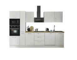 Küchenblock mit E-Geräten CORNWALL (Zeile-Backofen-Geschirrspüler-Mikrowelle-Apotheker) II