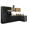 Küchenblock mit E-Geräten CORNWALL (Ecke-Backofen-Kühlschrank) VII