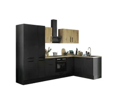 Küchenblock mit E-Geräten CORNWALL (Ecke-Kühlschrank-Apotheker) IV