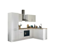 Küchenblock mit E-Geräten CORNWALL (Ecke-Kühlschrank) I