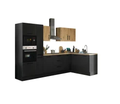 Küchenblock mit E-Geräten CORNWALL (Ecke-Backofen-Mikrowelle-Apotheker) III