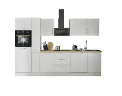 Küchenblock mit E-Geräten CORNWALL (Zeile-Backofen-Geschirrspüler-Kühlschrank-Apotheker) II