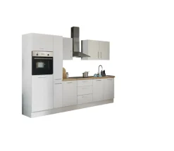 Küchenblock mit E-Geräten CORNWALL (Zeile-Backofen-Kühlschrank-Apotheker) I