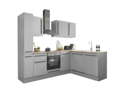 Küchenblock mit E-Geräten MANCHESTER (Ecke-Kühlschrank) I