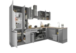 Küchenblock mit E-Geräten MANCHESTER (Ecke-Kühlschrank-Apotheker) I