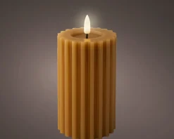 LED Echtwachskerze STRIPE