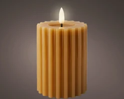 LED Echtwachskerze STRIPE