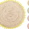 Tischset rund mit Pompoms EH