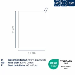 Waschhandschuh offwhite LADESSA